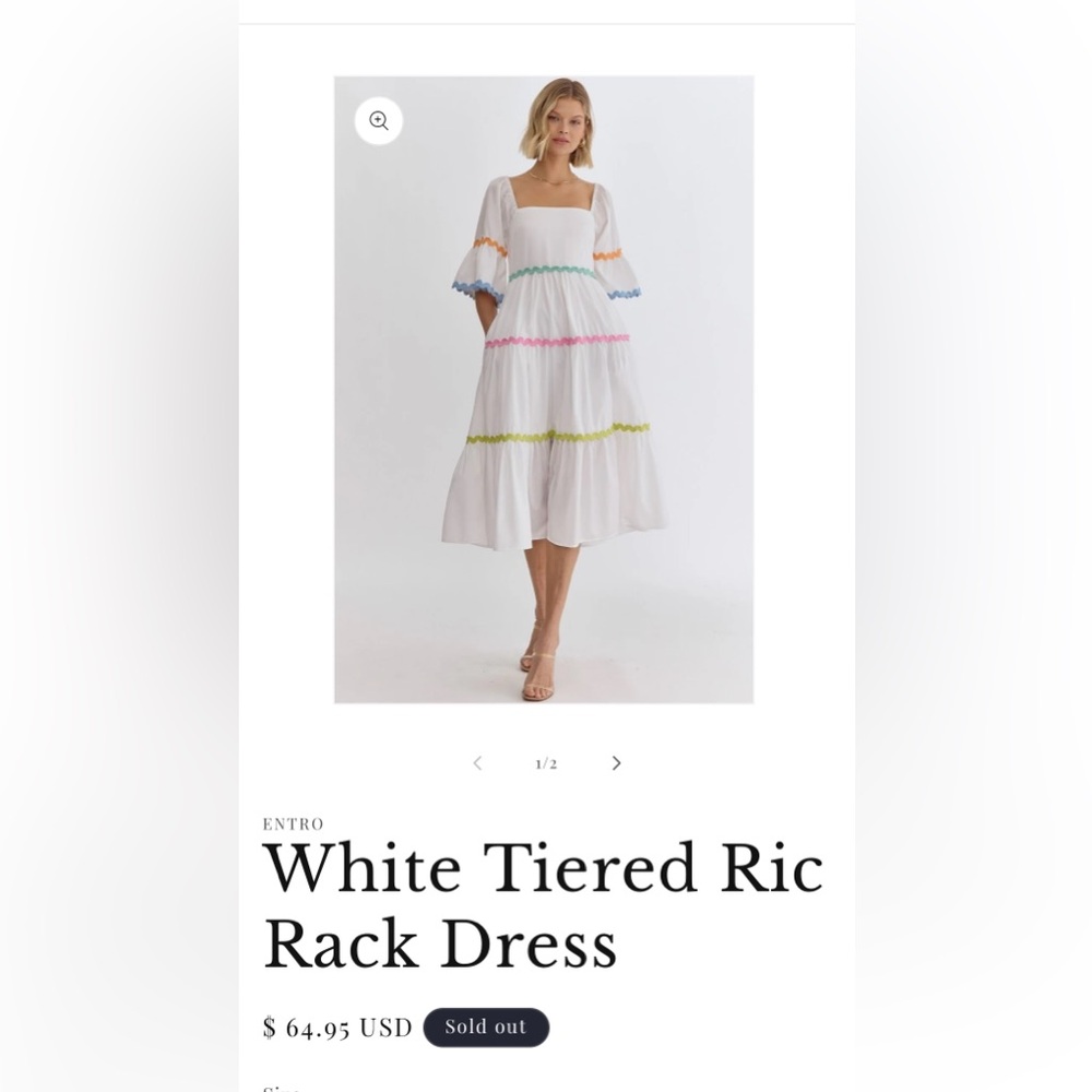 Entro White Skirt with Colorful Accents